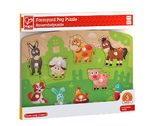 Wooden Peg Puzzle Farmyard