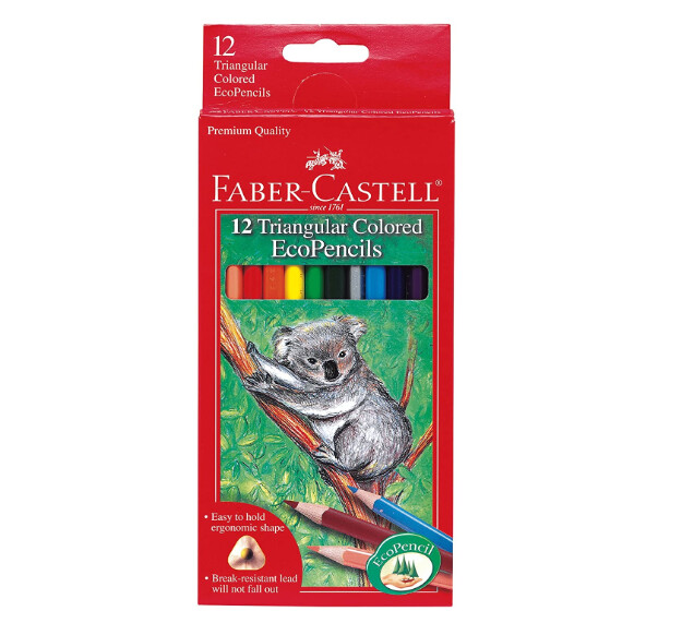 Art Supply 12ct Triangular Colored EcoPencils