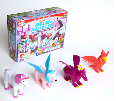 Magnetic Mix or Match Animals  Mythical Pink