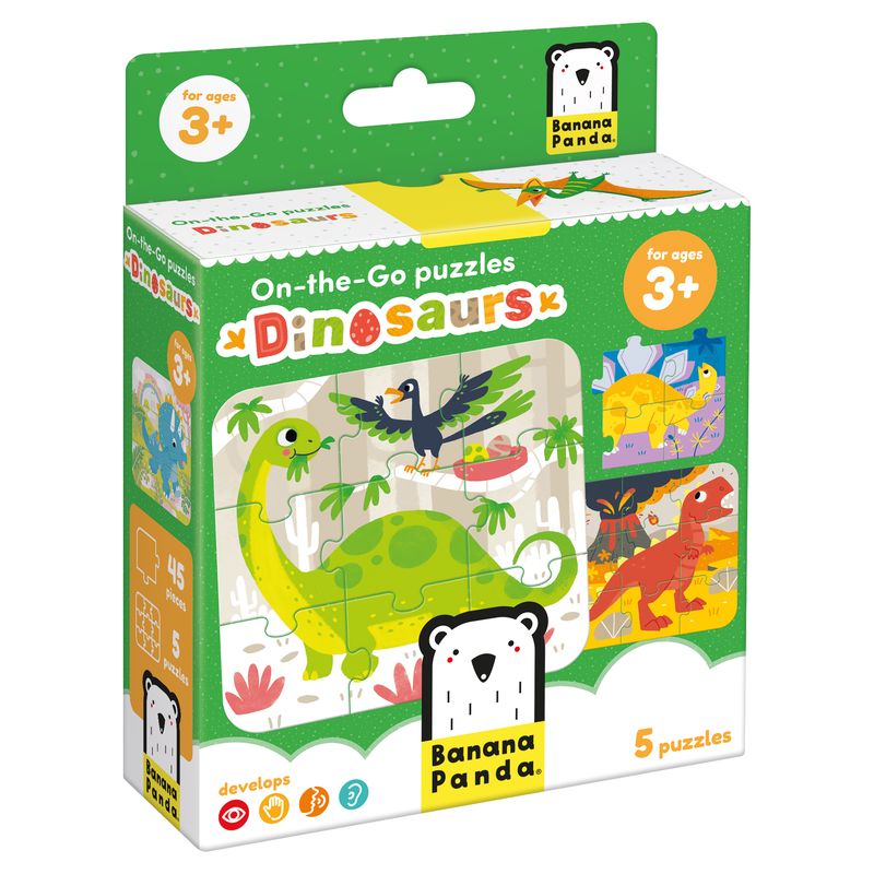 45pc On the Go Dinosaurs 5 in 1 Puzzle
