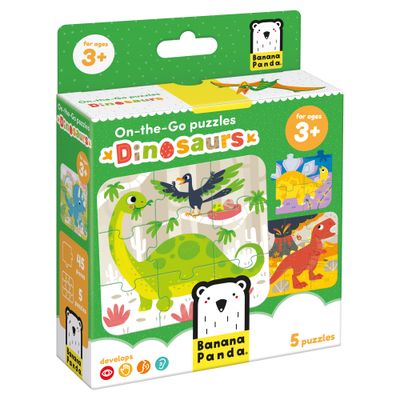 45pc On the Go Dinosaurs 5 in 1 Puzzle