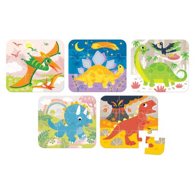 45pc On the Go Dinosaurs 5 in 1 Puzzle