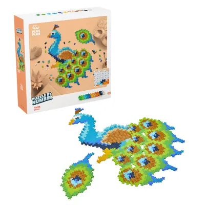 Plus Plus Puzzle By Number Peacock
