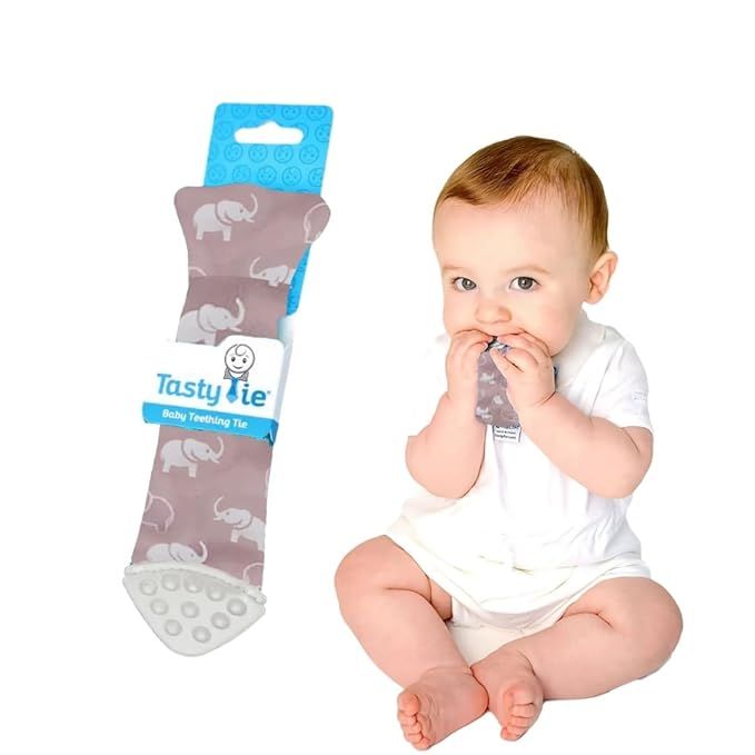 Tasty Tie Teether &amp; Crinkle Toy-Elephant