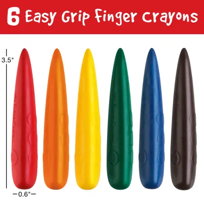 Little Creatives Easy Grip Crayons Set of 6
