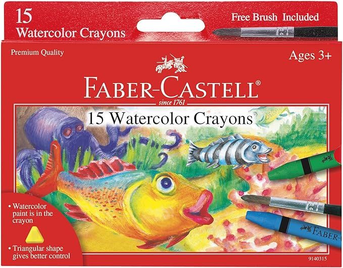Watercolor Crayons w/brush 15ct