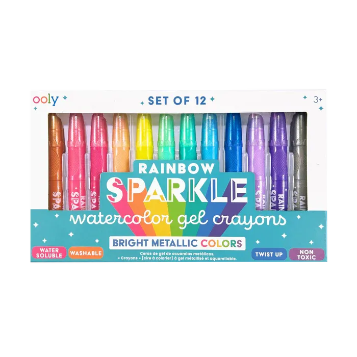 Gel Crayons Watercolor Rainbow Sparkle Metallic Gel Crayons Watercolor Rainbow Sparkle Metallic