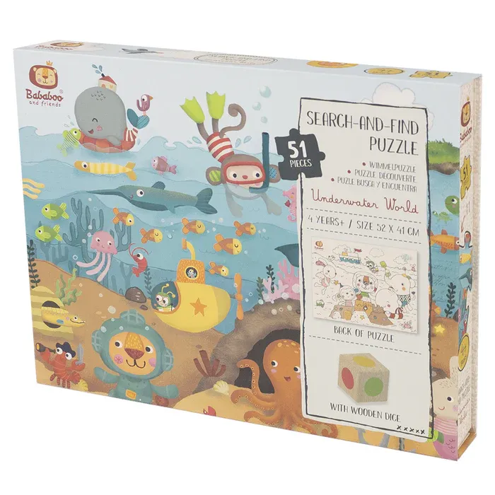Bababoo 51pc Underwater Search and Find Puzzle Game
