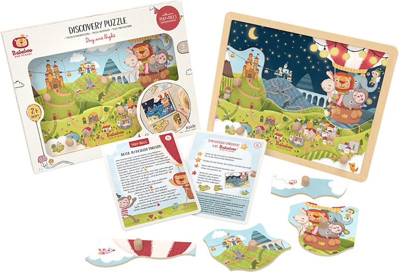 Bababoo 8pc Day and Night Discovery Puzzle