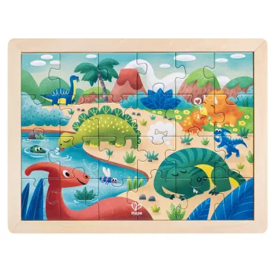 24pc Double Sided Coloring Dino Puzzle