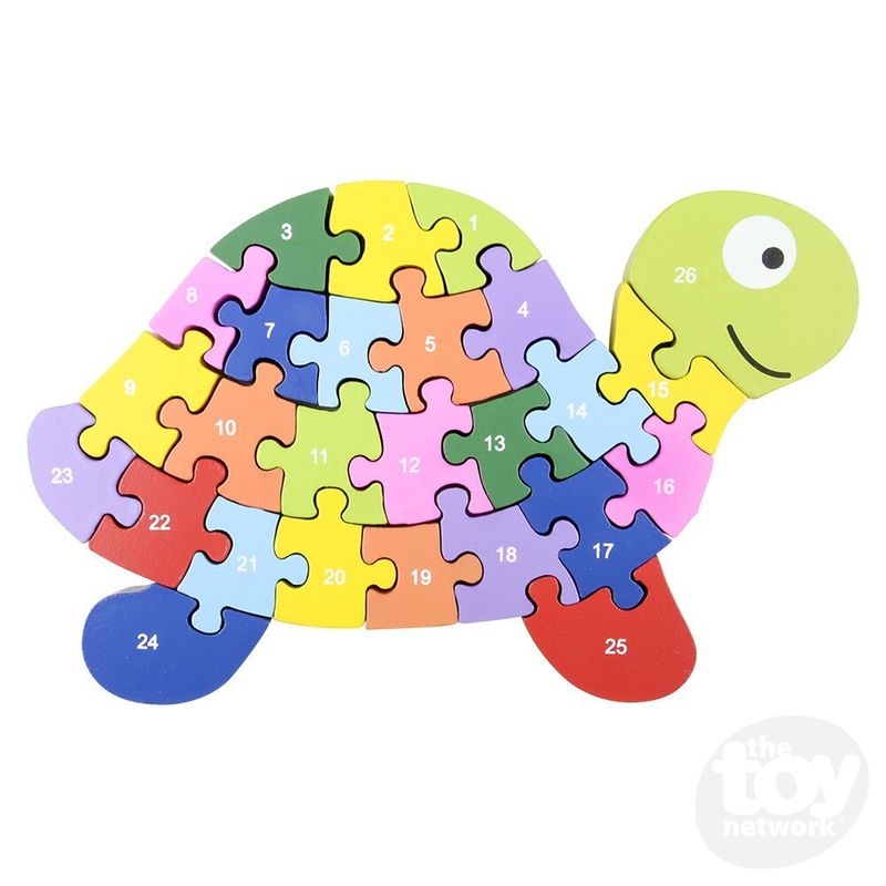 Wooden Turtle Puzzle Letters &amp; Numbers