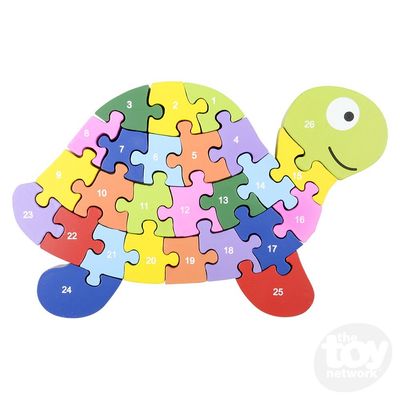 Wooden Turtle Puzzle Letters &amp; Numbers