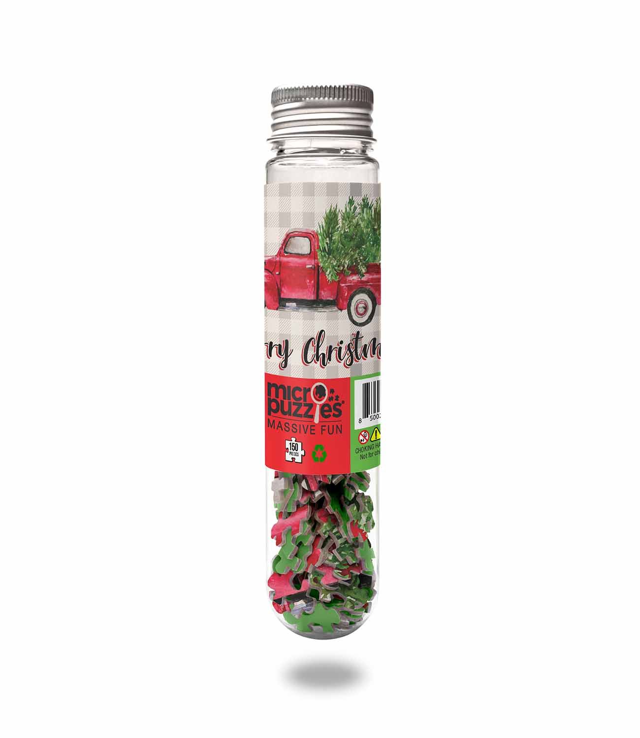 150pc Mini Puzzle Tube Country Christmas