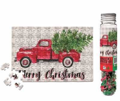 150pc Mini Puzzle Tube Country Christmas