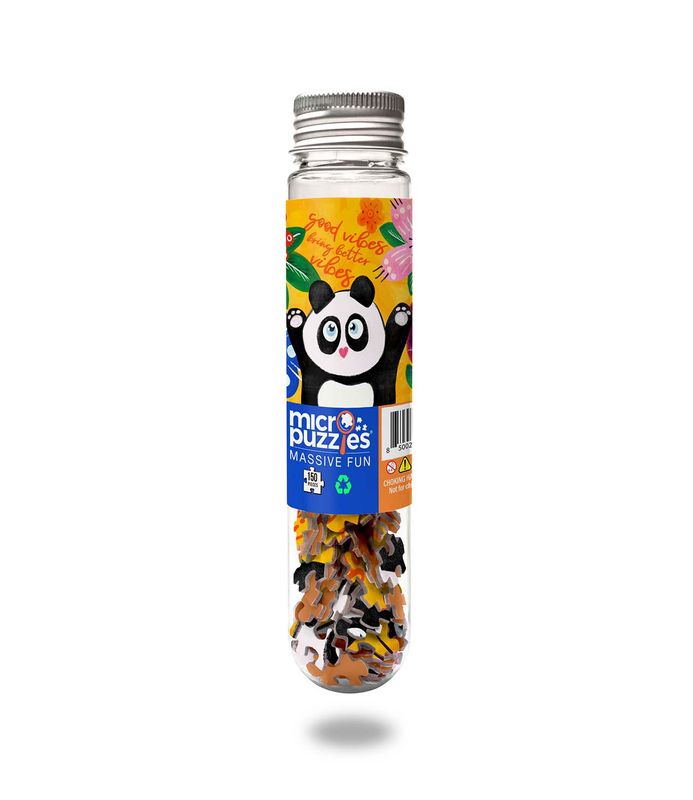 150pc Mini Puzzle Tube Good Vibes Panda