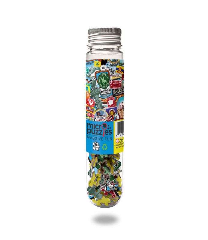 150pc Mini Puzzle Tube Road Trip USA