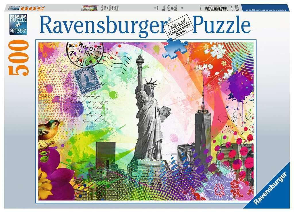 500pc New York Postcard