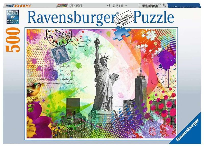 500pc New York Postcard