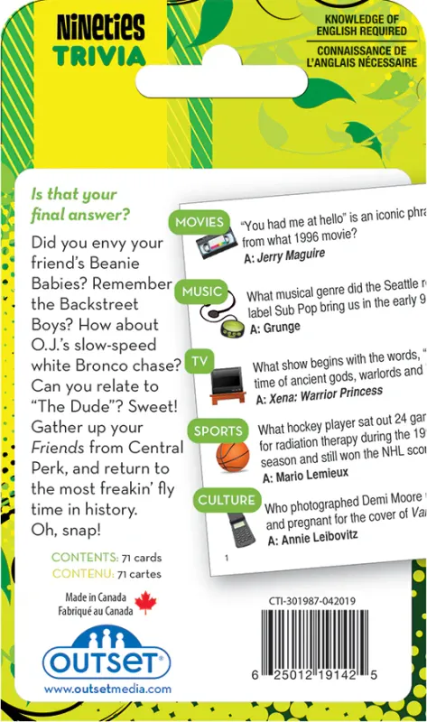 Trivia 1990s Decade
