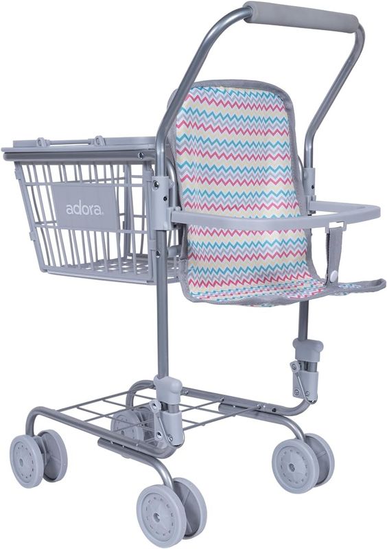 Doll Shopping Cart Zig Zag Rainbow