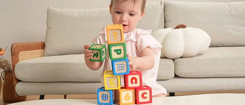 Grip and Stack Silicone and Wood Blocks
