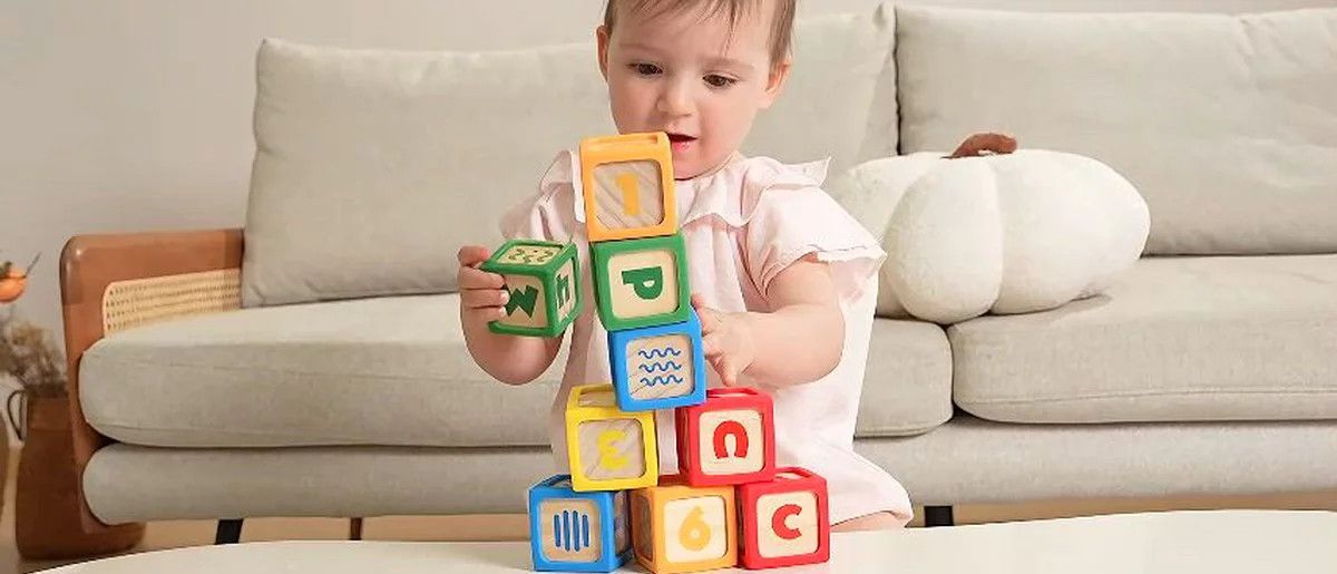 Grip and Stack Silicone and Wood Blocks