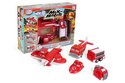 Magnetic Mix or Match Vehicles Fire & Rescue