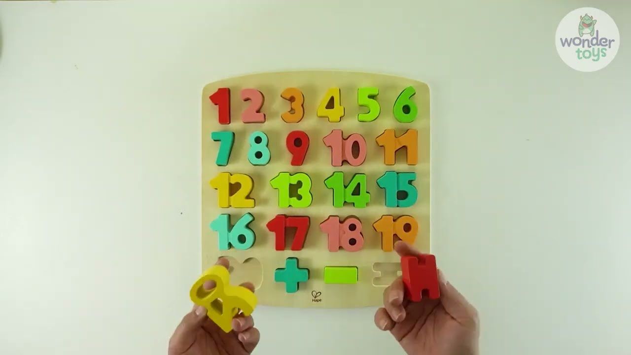 Wooden Chunky Math  Number Puzzle