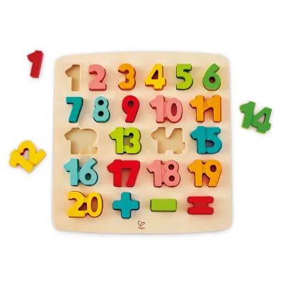 Wooden Chunky Math  Number Puzzle