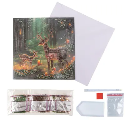 Crystal Art Card Kit Enchanted Forest
