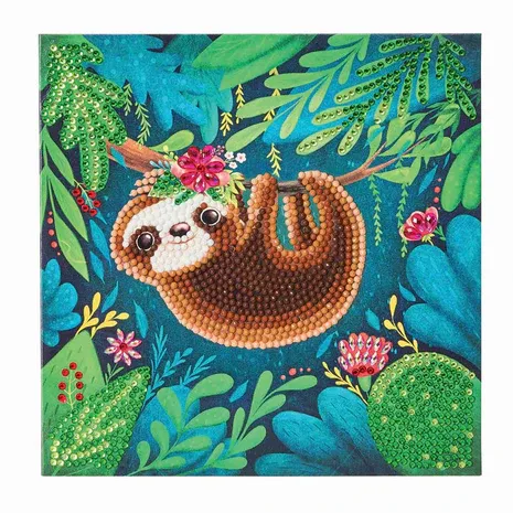 Crystal Art Card Kit Sloth
