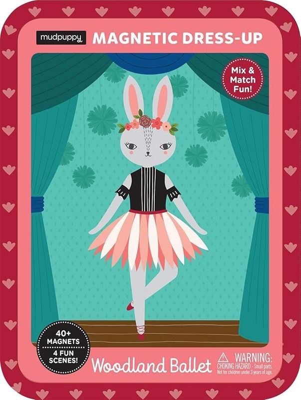 Magnetic Tin Dress Up Woodland Ballerina