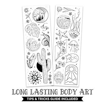 Tattoo Flash Fine Line Nature