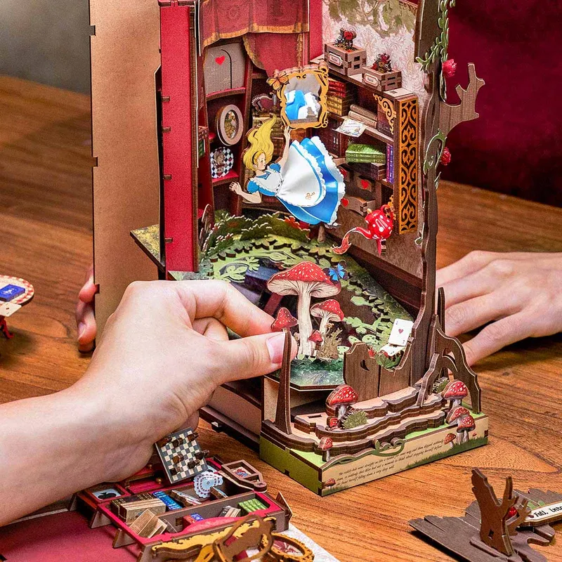 DIY Miniatures Book Nook Fall Into Wonder