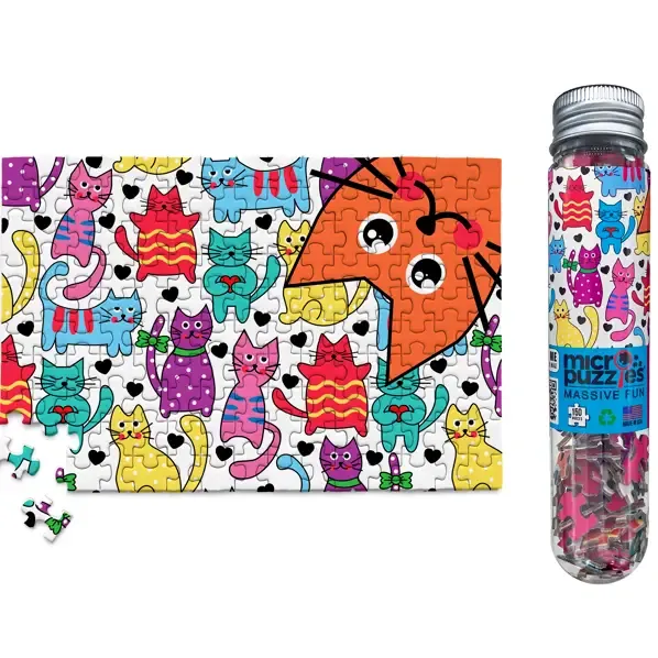 150pc Mini Puzzle Tube Cats