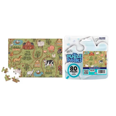 80pc Puzzle Pack Barnyard Bunch