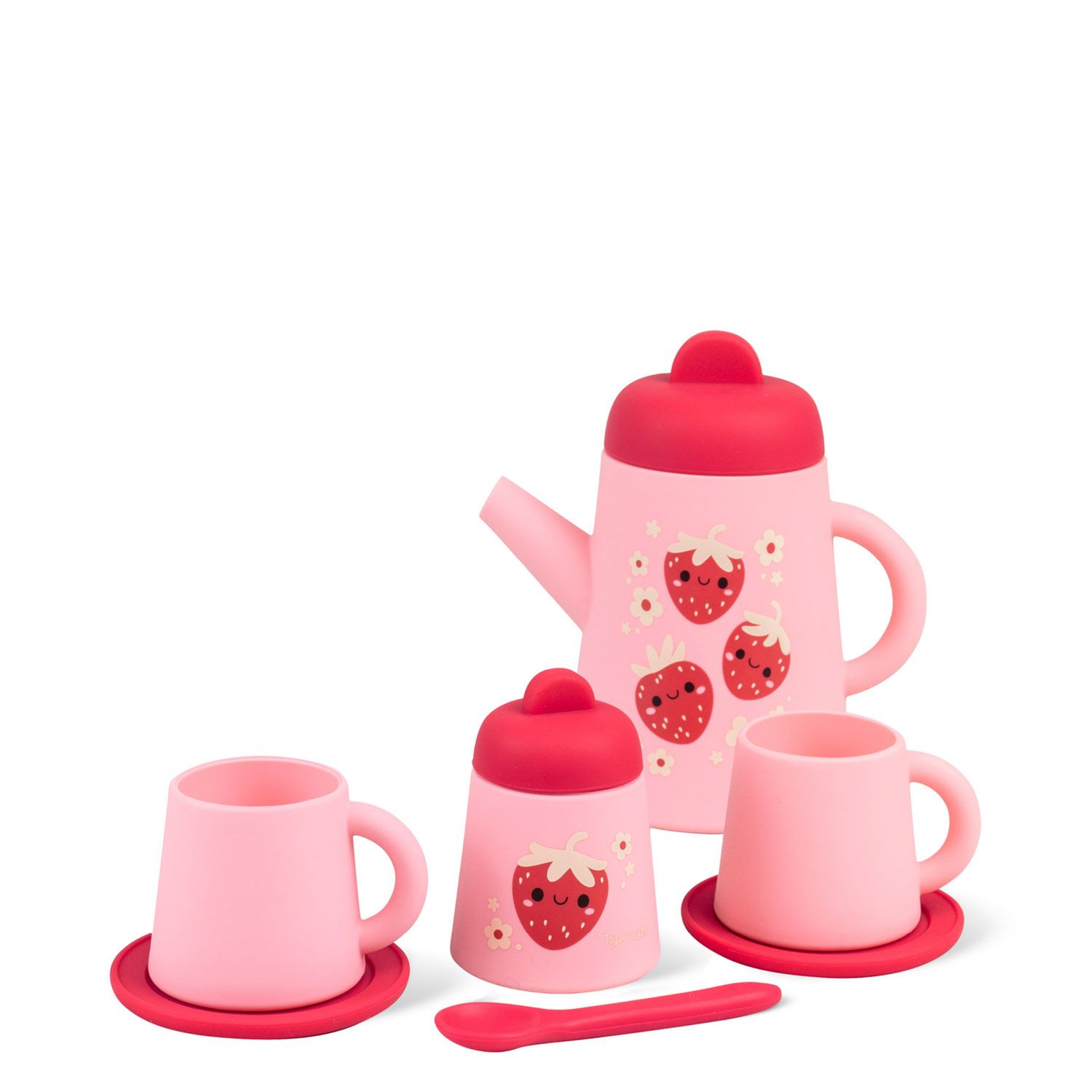 Tea Set Silicone Strawberry Patch