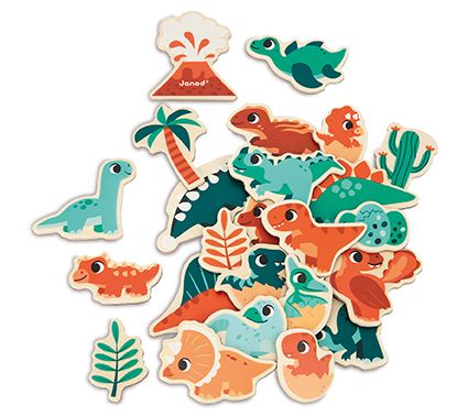 Wooden Dino Magnets