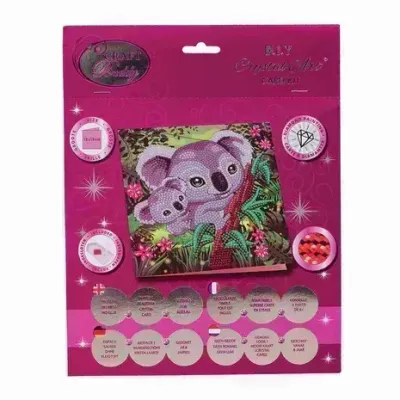 Crystal Art Card Kit Koala Hugs