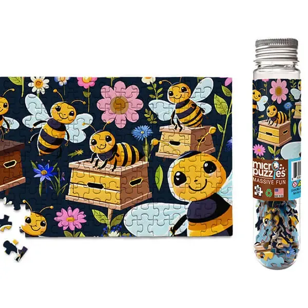 150pc Mini Puzzle Tube Honey Bees