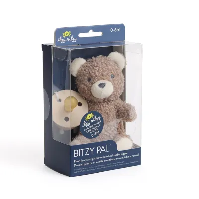 Bitzy Pal Pacifier and Plush Bear