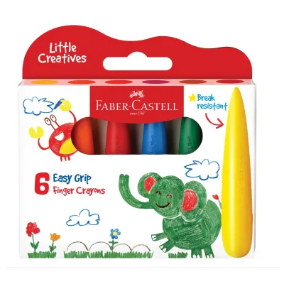 Little Creatives Easy Grip Crayons Set of 6