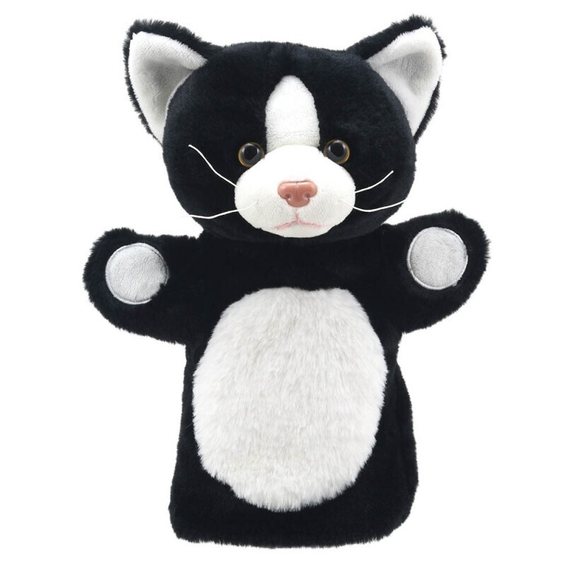 Puppet Buddy Cat Black &amp; White
