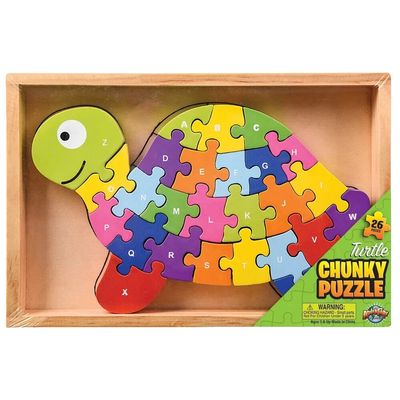 Wooden Turtle Puzzle Letters &amp; Numbers
