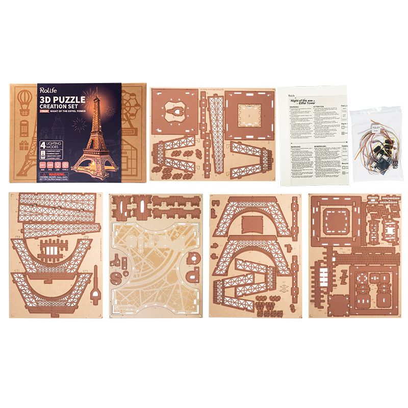 DIY Wooden Night of the Eiffel Tower
