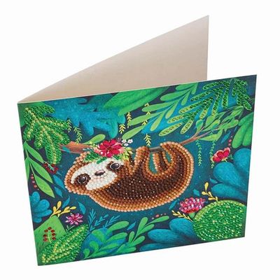 Crystal Art Card Kit Sloth