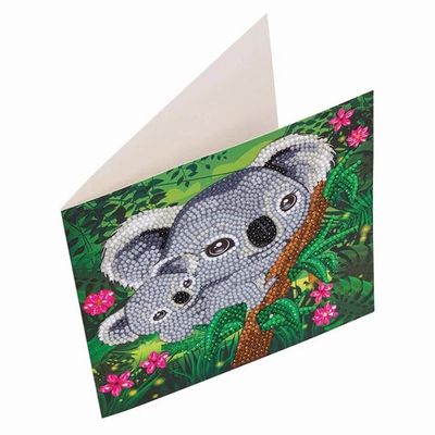 Crystal Art Card Kit Koala Hugs