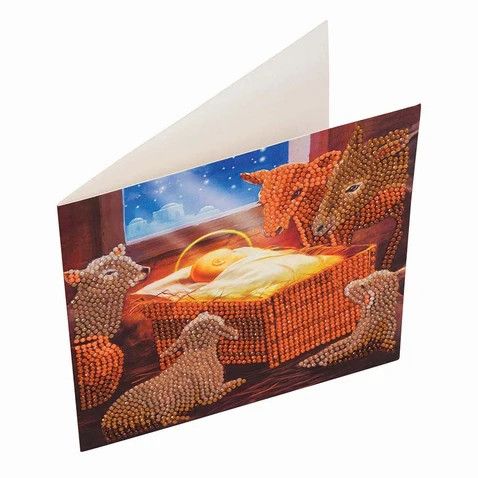 Crystal Art Card Kit Baby In a Manger