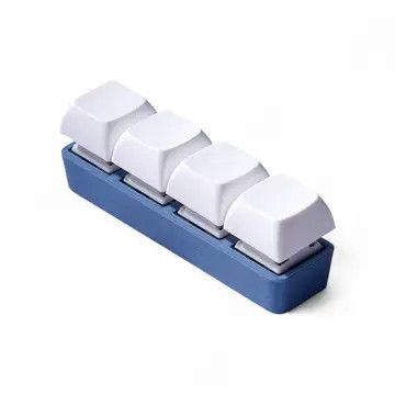 Fidget Keyboard 4 Key SILENT White_Blue