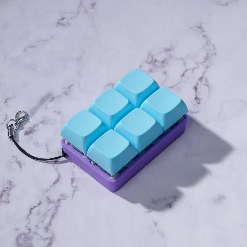Fidget Keyboard 8 Key CLICKY Feral Berry